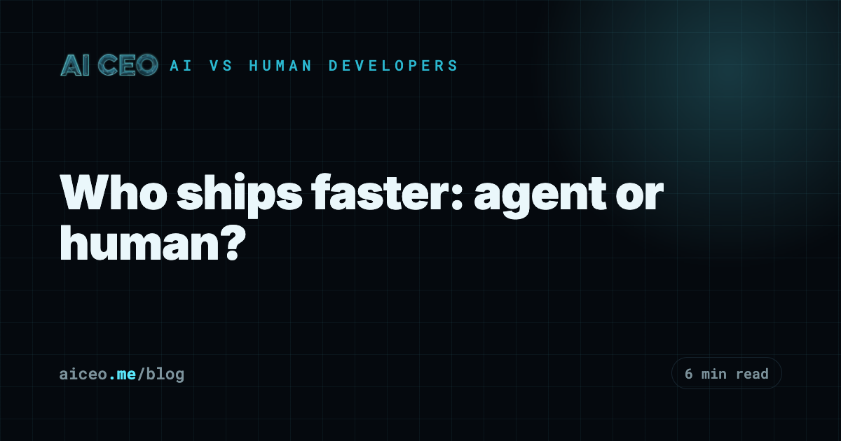 Who ships faster: agent or human?