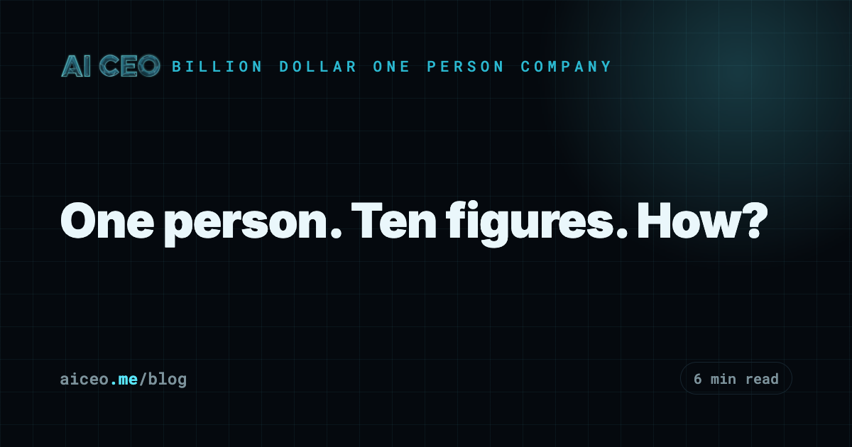 One person. Ten figures. How?