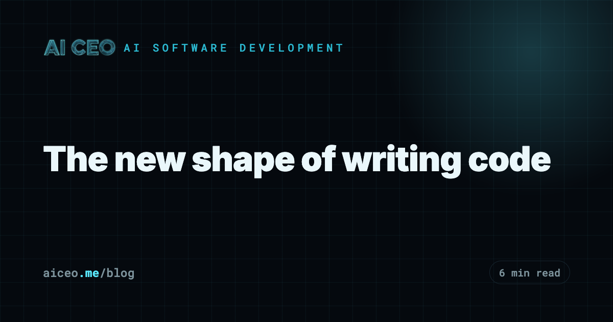The new shape of writing code