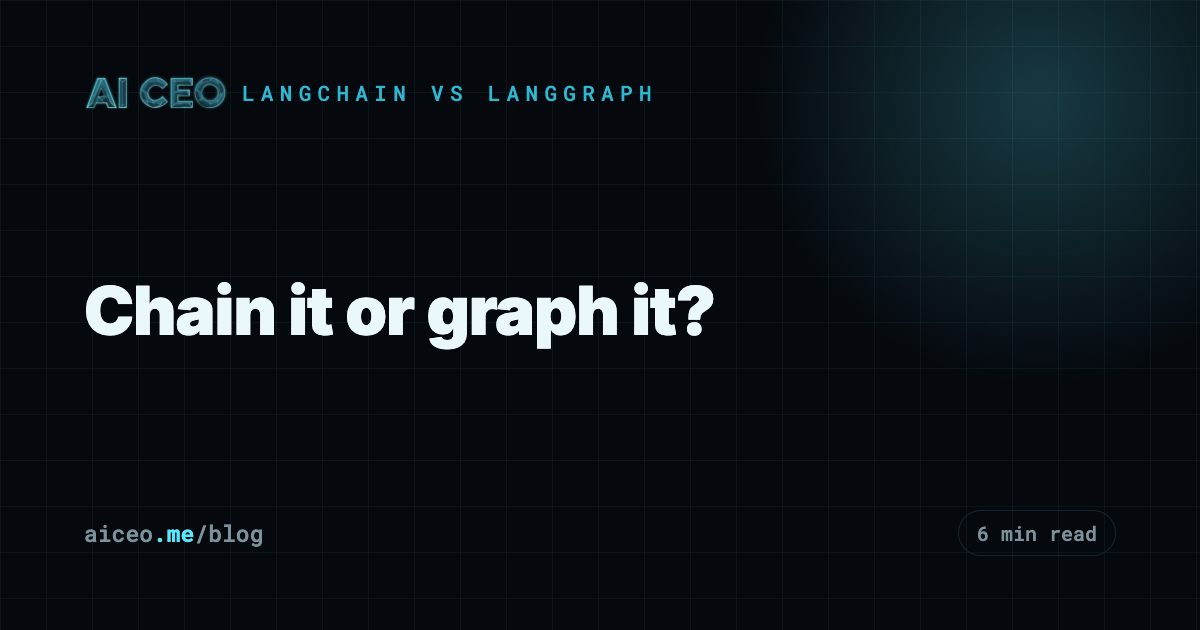 Chain it or graph it?